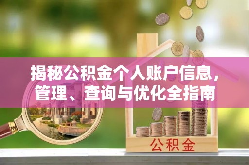 泸州揭秘公积金个人账户信息，管理、查询与优化全指南